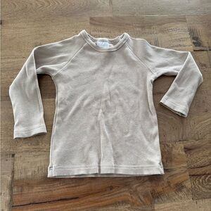 Mebie baby ribbed stretch cream top size 18 months